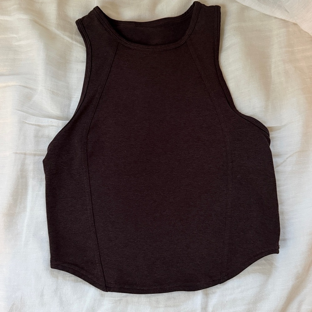 Lululemon Soft Sueded Crewneck Cropped Tank